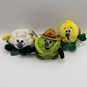 Veggie Fruit Friends Seedies w/Tags Mountie Lief Collie Flower Luis Lemon 1998